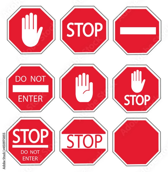 Obraz Road signs vector illustration