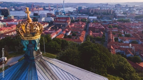 Fototapeta Drone View of Skansen Kronan on Gothenburg, Sweden
