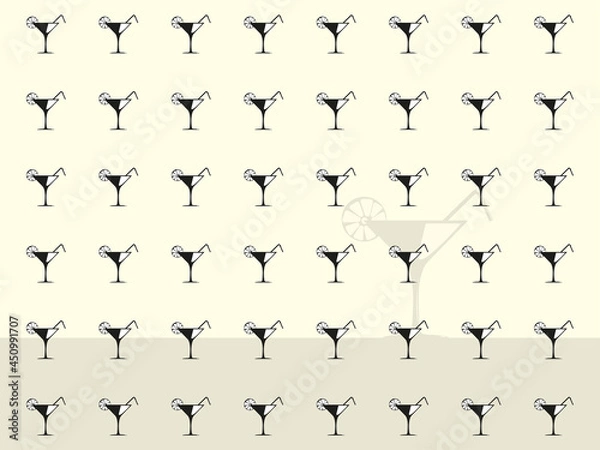 Obraz Martini glasses. Abstract background. Vector illustration.