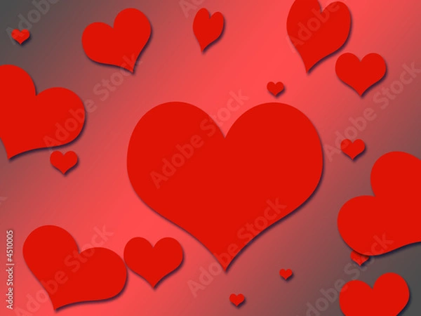 Fototapeta Red Hearts