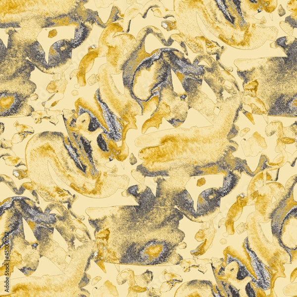 Obraz Watercolor abstract seamless pattern. Creative texture with bright abstract hand drawn elements. Abstract colorful print.	