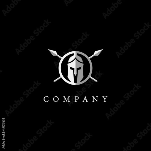 Obraz creative spartan logo design. logo template