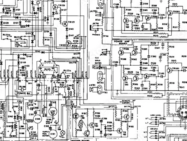 Fototapeta Schemat elektryczny wektorowy.