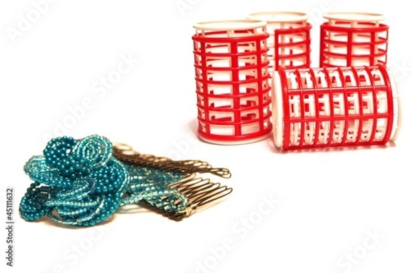 Obraz Curlers and hairpin