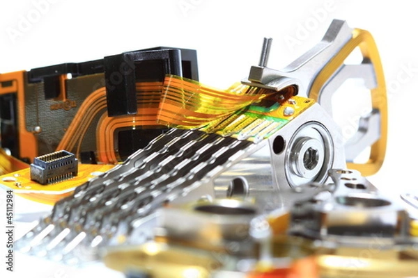 Fototapeta Parts, hard disk read heads