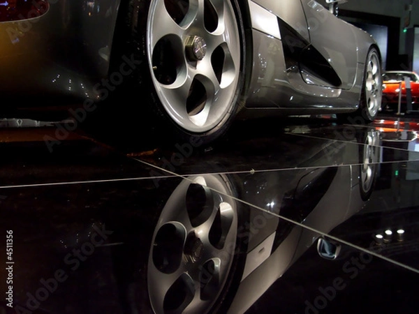 Obraz Car and its reflection