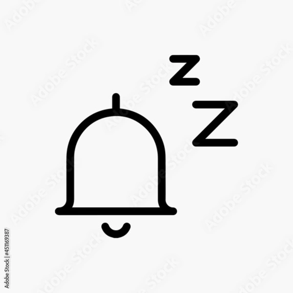 Obraz notification sleeping vector icon