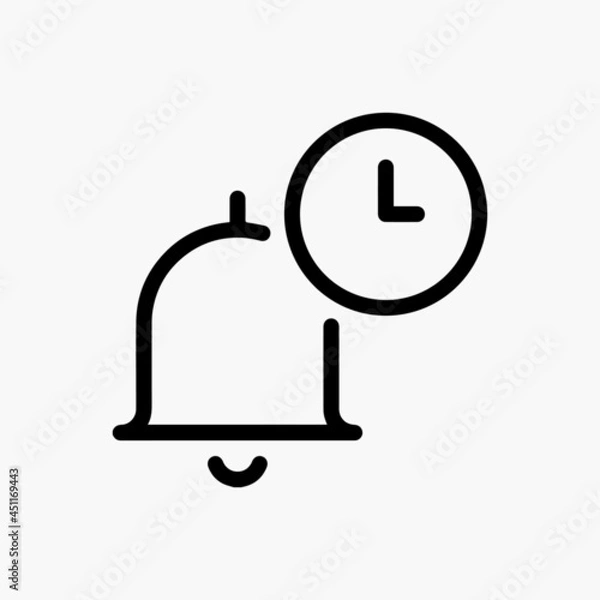 Fototapeta notification alarm clock vector icon