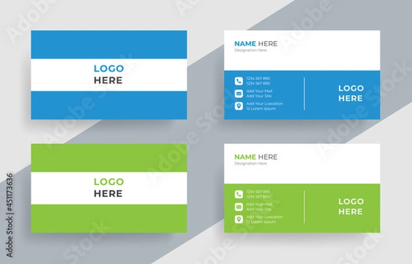 Fototapeta Modern Business Card Template, Simple  Business Card Design, Creative Vector  illustration Business Card, Minimal Corporate Business Card,  Eps File Business Card or Visiting Card