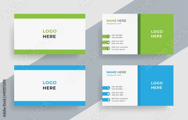 Fototapeta modern design template, Modern Business Card Template, Simple  Business Card Design, Creative Vector  illustration Business Card, Minimal Corporate Business Card,  Eps File Business Card 