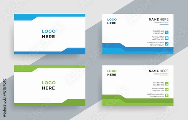 Fototapeta Modern Business Card Template, Simple  Business Card Design, Creative Vector  illustration Business Card, Minimal Corporate Business Card,  Eps File Business Card  or Visiting Card