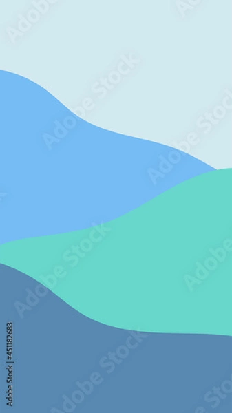 Fototapeta Flat abstract background. Flat mountain landscape. Use for Instagram stories. Contemporary modern trendy vector illustrations. Every background is isolated.