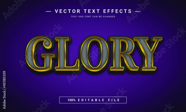 Fototapeta 3D Glory text effect - 100% editable eps file
