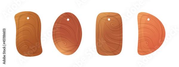 Obraz Set of stylized wood cutting boards