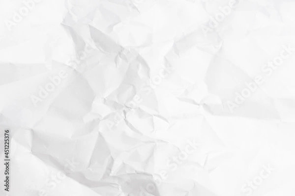 Fototapeta White crumpled paper texture background.