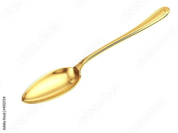 Obraz spoon gold isolated  