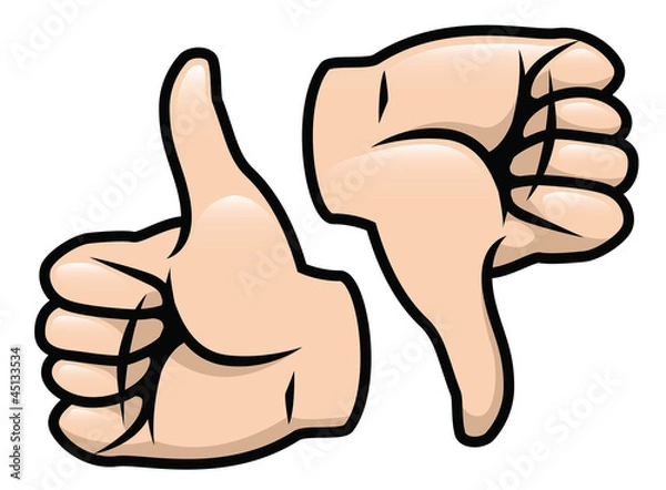 Obraz Thumbs Up And Down