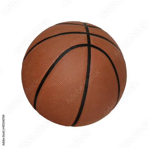 Fototapeta Basketball isolated on white background with clipping paths