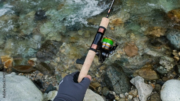 Obraz 鬼怒川　渓流釣り