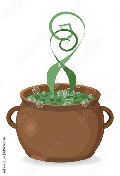 Obraz witchs pot with hel