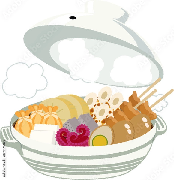 Fototapeta おでんのイラスト 