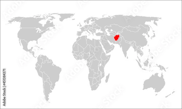 Obraz Afghanistan on the map