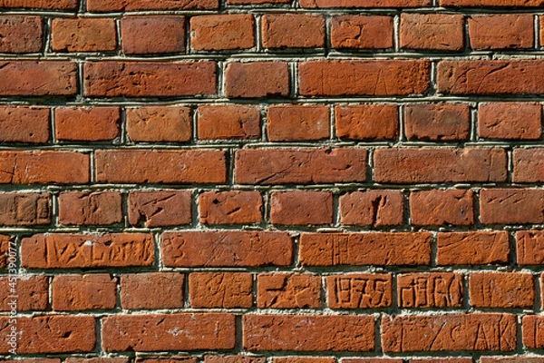 Obraz Horizontal part of a brick wall. Brick wall