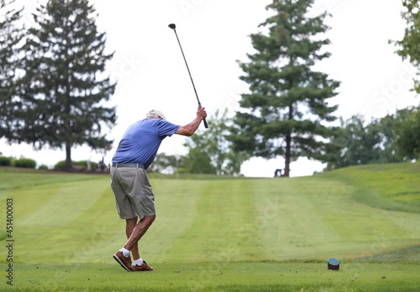 Obraz Upset golfer after a bad shot