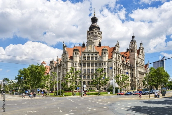 Fototapeta Nowy Ratusz, Lipsk