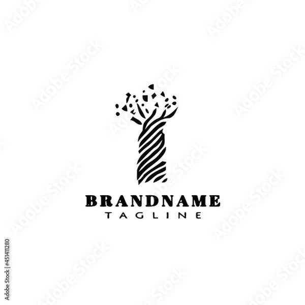 Obraz africa tree cartoon logo icon design template flat vector illustration