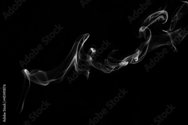 Obraz Smoke, clouds in a black background.