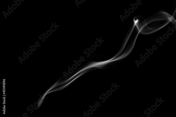 Obraz Smoke, clouds in a black background.