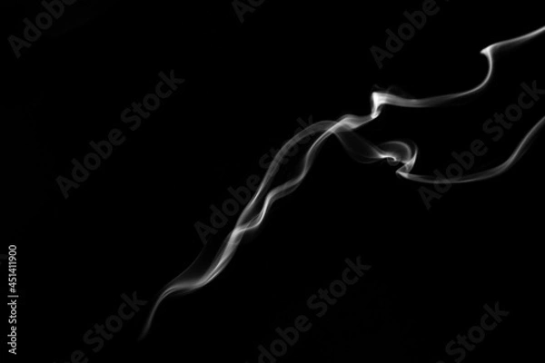 Obraz Smoke, clouds in a black background.