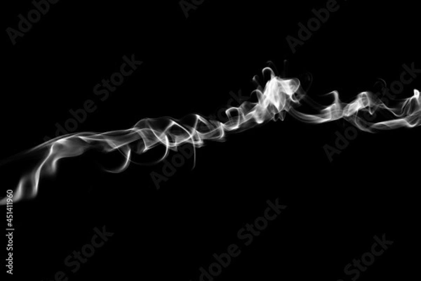 Obraz Smoke, clouds in a black background.