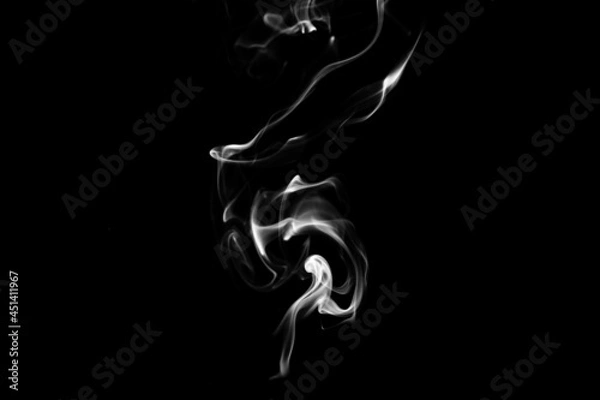 Obraz Smoke, clouds in a black background.