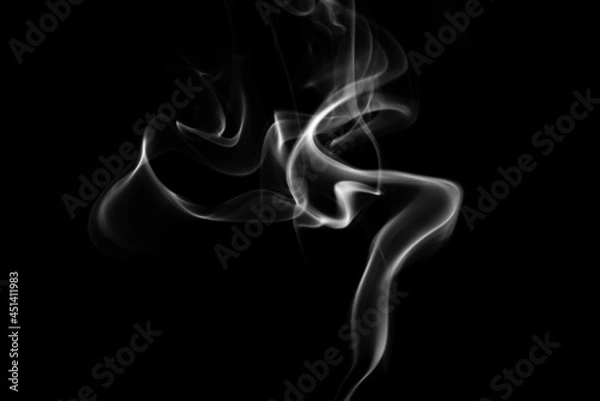 Obraz Smoke, clouds in a black background.
