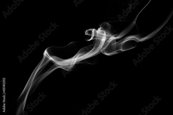 Obraz Smoke, clouds in a black background.