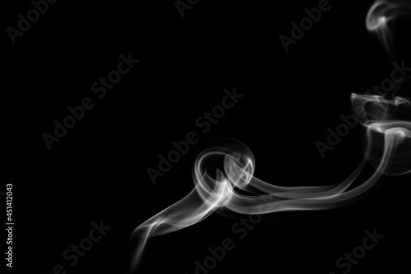 Obraz Smoke, clouds in a black background.