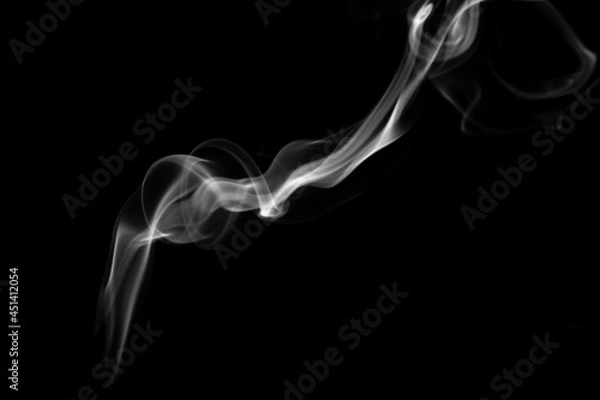 Obraz Smoke, clouds in a black background.