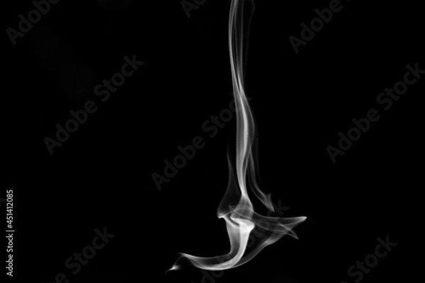 Obraz Smoke, clouds in a black background.