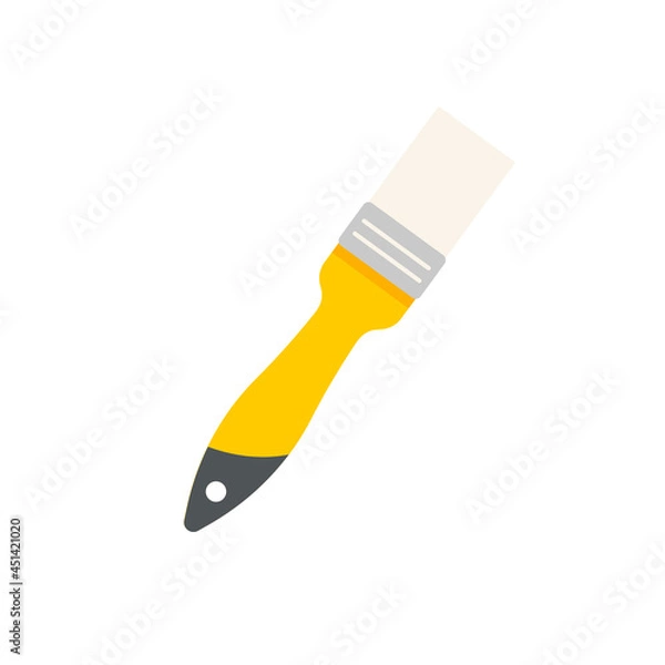 Fototapeta Hand tools vector. The wooden brush has soft bristles. for painting the wall