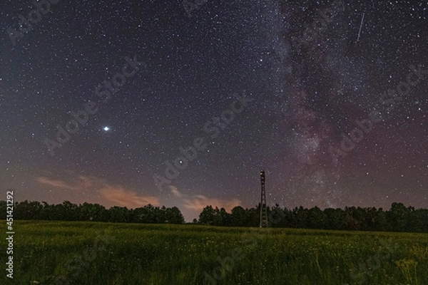 Obraz Milchstraße über Wald