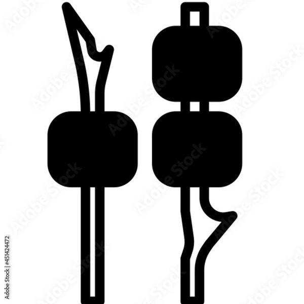 Obraz marshmallows glyph icon