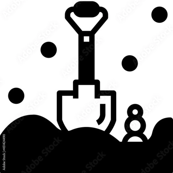 Obraz shovel glyph icon