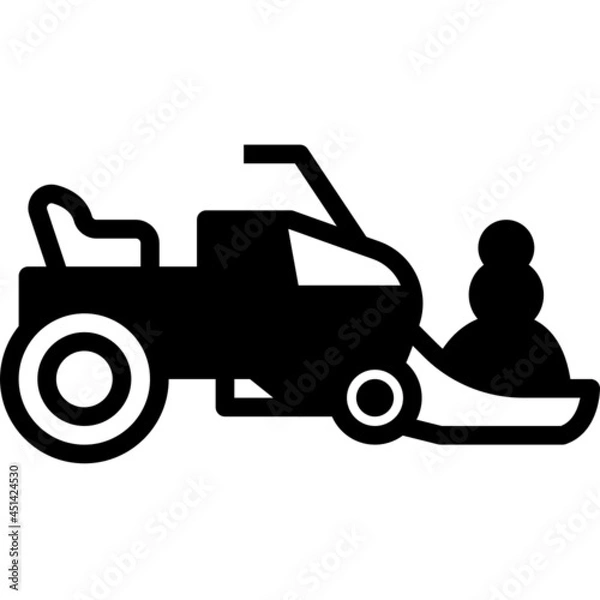Obraz snowplow glyph icon