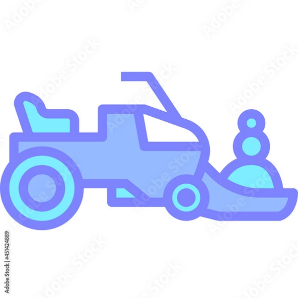 Obraz snowplow gradient icon