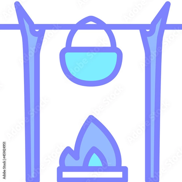 Obraz camping gradient icon