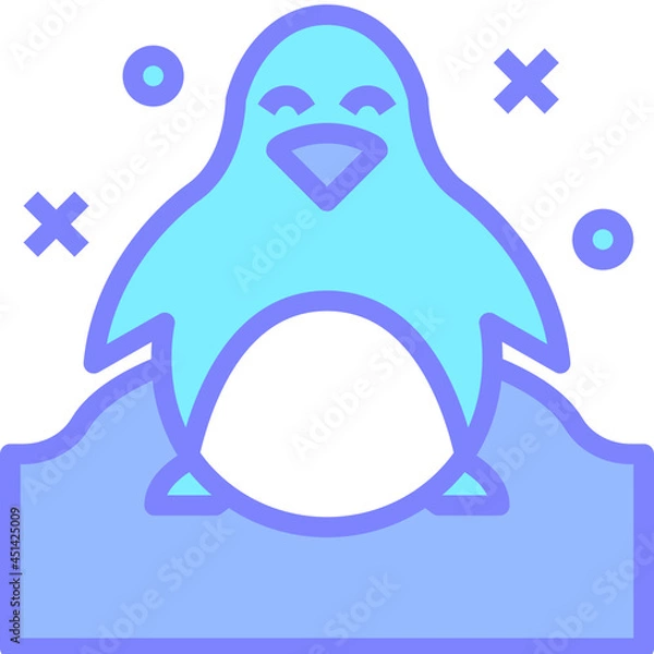 Obraz penguin gradient icon