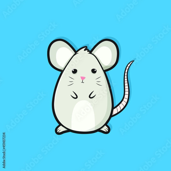 Obraz cute little mouse cartoon