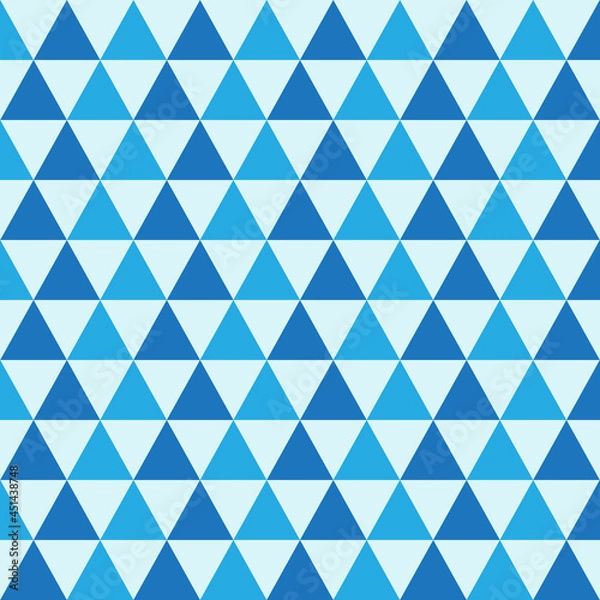 Fototapeta abstract blue triangle seamless pattern background